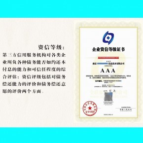 招投標(biāo)企業(yè)AAA級信用評級 國家認(rèn)可的正規(guī)資質(zhì)與信用評級服務(wù)